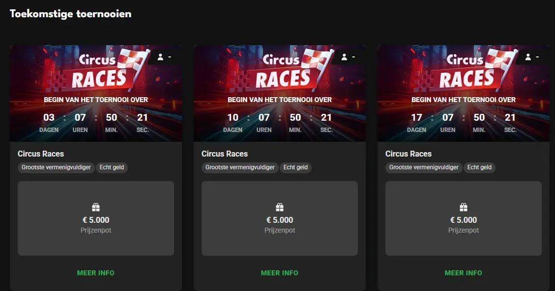 Weekelijkse promotie met bonuscodes